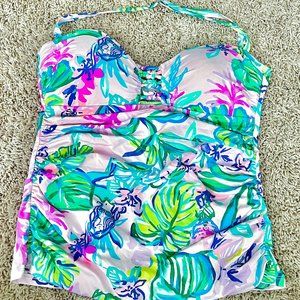 Lilly Pulitzer Mermaid Floral-Print Tankini Swim Top